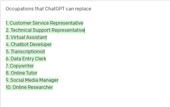 ChatGPT可以取代的職業(yè)有哪些？